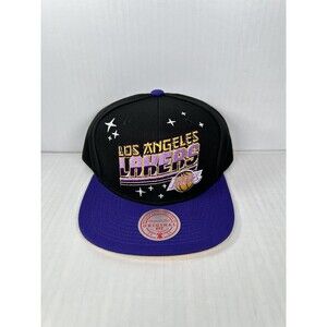 Mitchell & Ness NBA Los Angeles Lakers Anime Snapback Black Hat Cap BRAND NEW